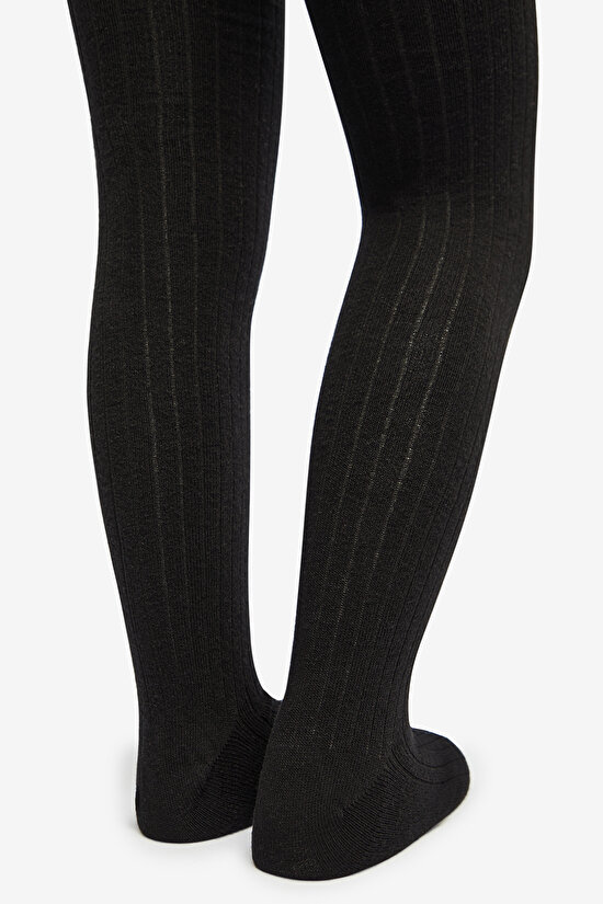 Pretty Rib 2li Siyah Külotlu Çorap - 5