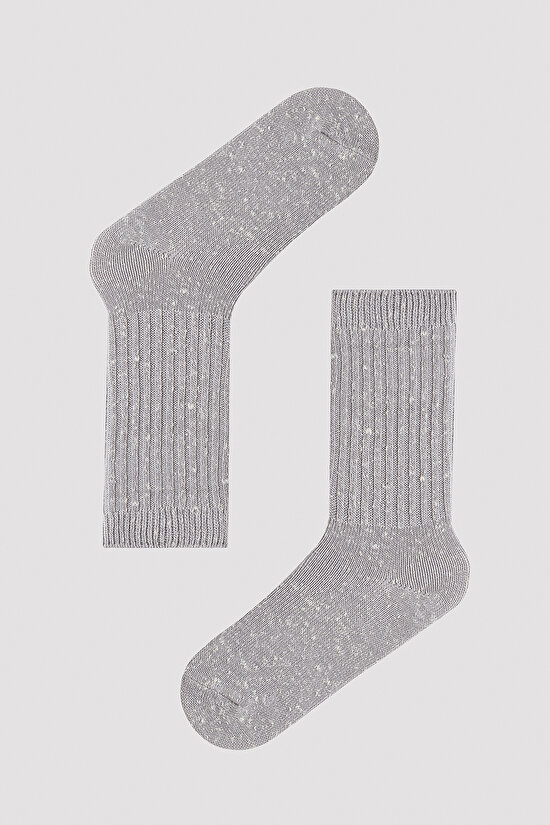 Deep Gri Soket Çorap - 1