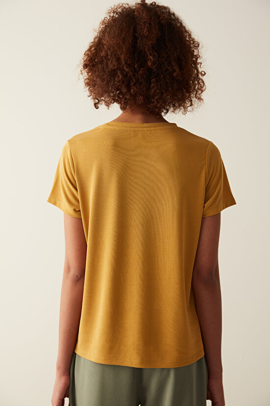 Modal Yellow T-Shirt - 5