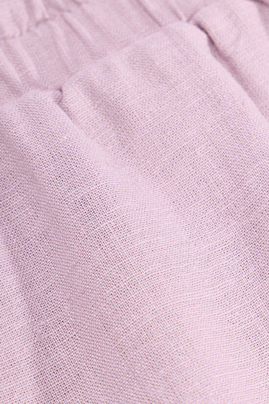 Açık Lila Linen Şort - 3