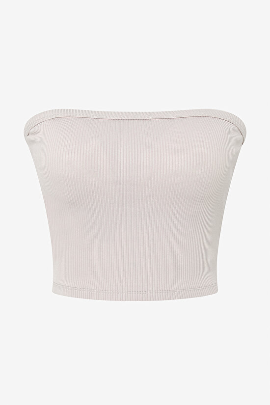 Bej CUPsecret Kendinden Pedli Straplez Cup Top - 7