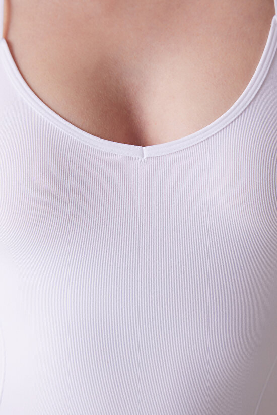 Seamless White Bodysuit - 3