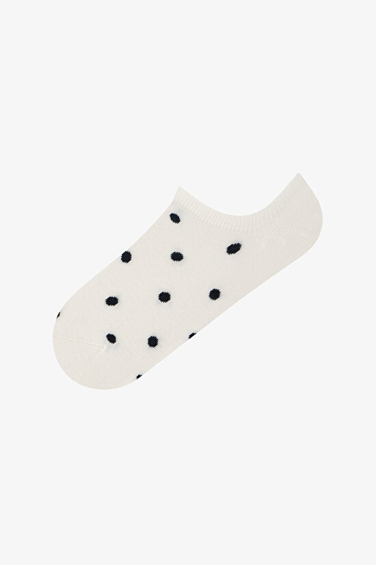 3 Pairs Seamless Toe Cotton Colorful Polka Dot Patterned Sneaker Socks - 3