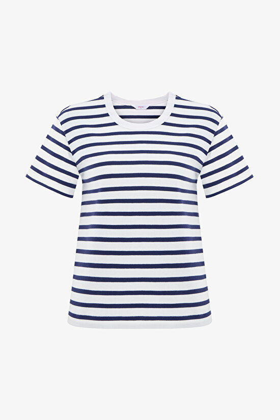 Çizgili Premium Tişört - 1