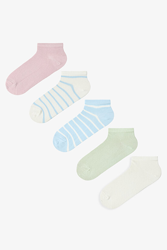 Renklied Thin Stripes 5'li Patik Çorap - 1
