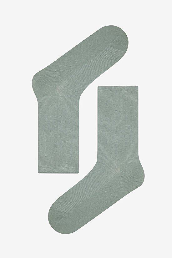 Basic Rib 5in1 Green Multi Colour Socket Socks - 3