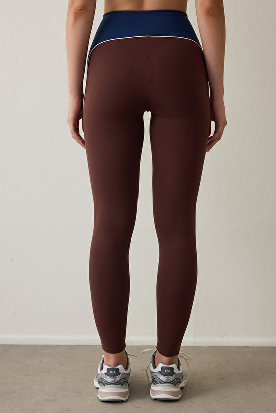 Brown Medium Support High Waist Leggings - 3