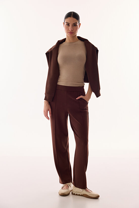 Kahverengi Regular Clean Modal Pantolon - 4
