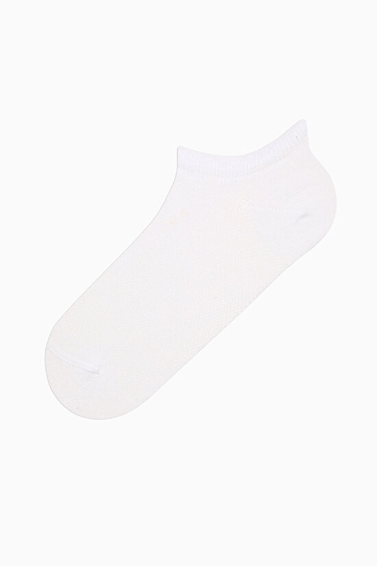 5 Çift Pamuklu Delikli Nefes Alabilen Burun Dikişsiz Patik Çorap - 4