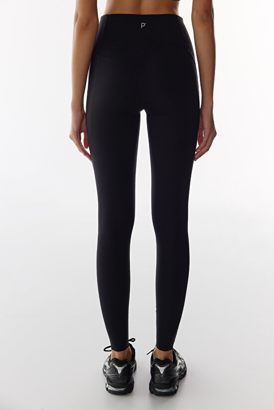 Black New Back Lock Stitch Full Leggings - 2
