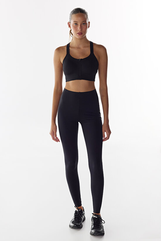 Black New Back Lock Stitch Full Leggings - 3