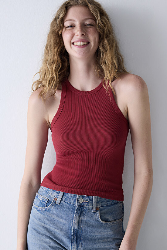 Halter Neck Red Top - 1