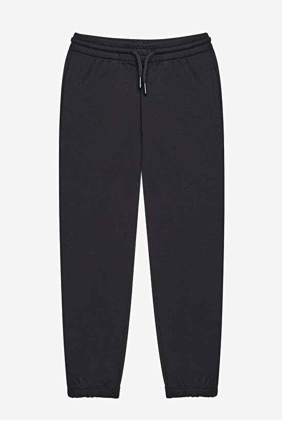 Unisex Basic Siyah Jogger - 1