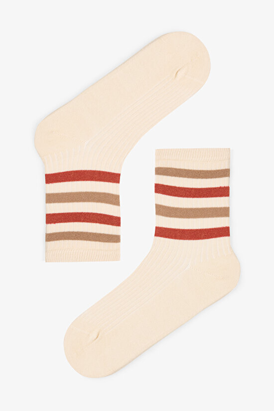 5 Pairs of Cotton Striped Socket Socks - 4