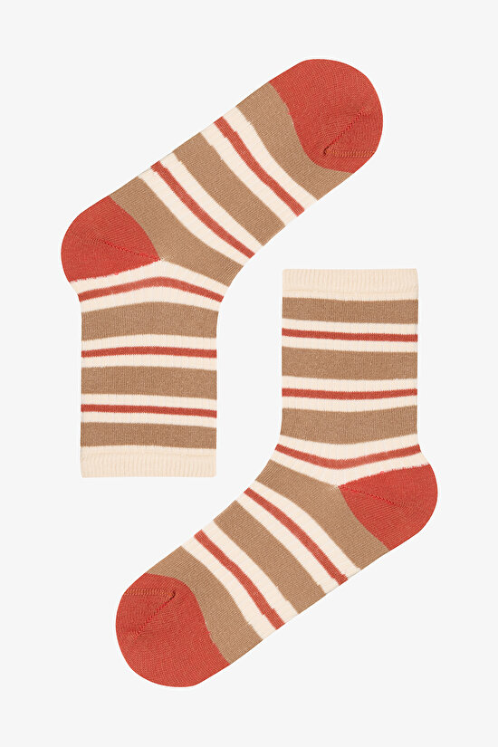 5 Pairs of Cotton Striped Socket Socks - 5