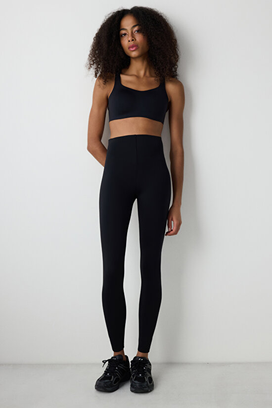 Back Lock Stitched Black Legging Back Lock Stitched Black Legging - 4