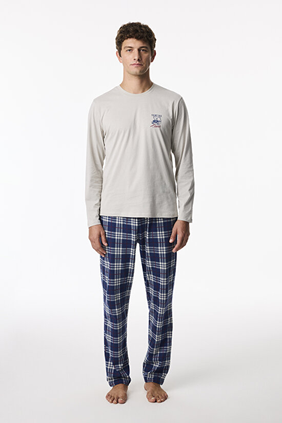 Erkek Analog Mood Pantolon Uzun Kollu Pijama Takımı - 2