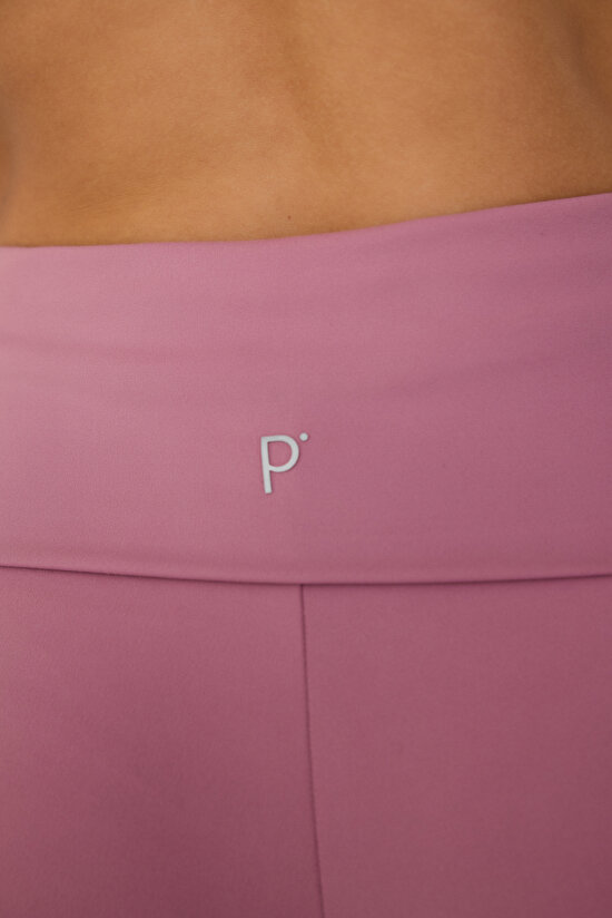 Pink High Waist Foldable Leggings - 9