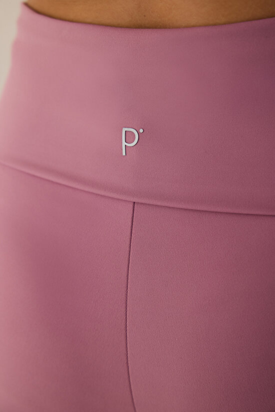 Pink High Waist Foldable Leggings - 13