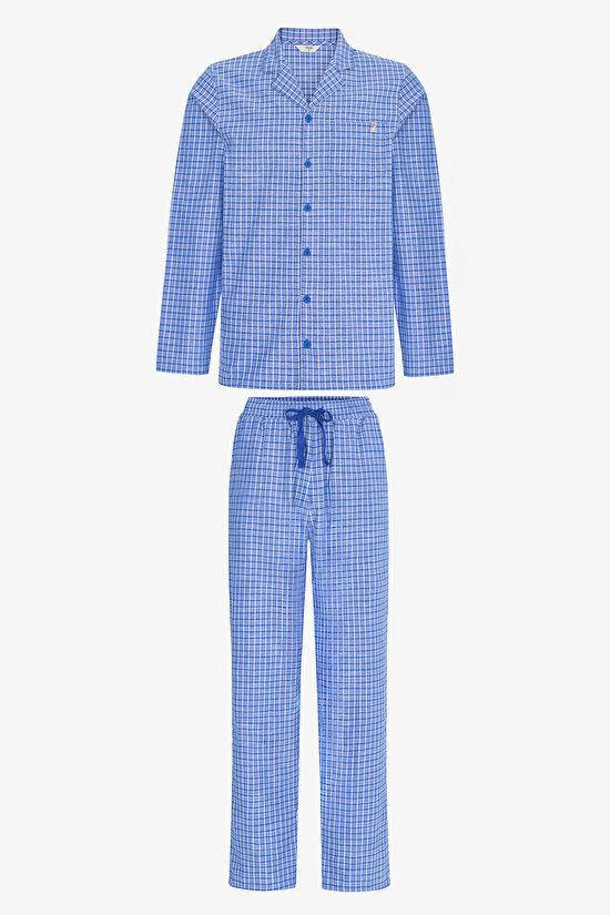 Erkek Renkli Blue Cabin Pijama Takımı - 1