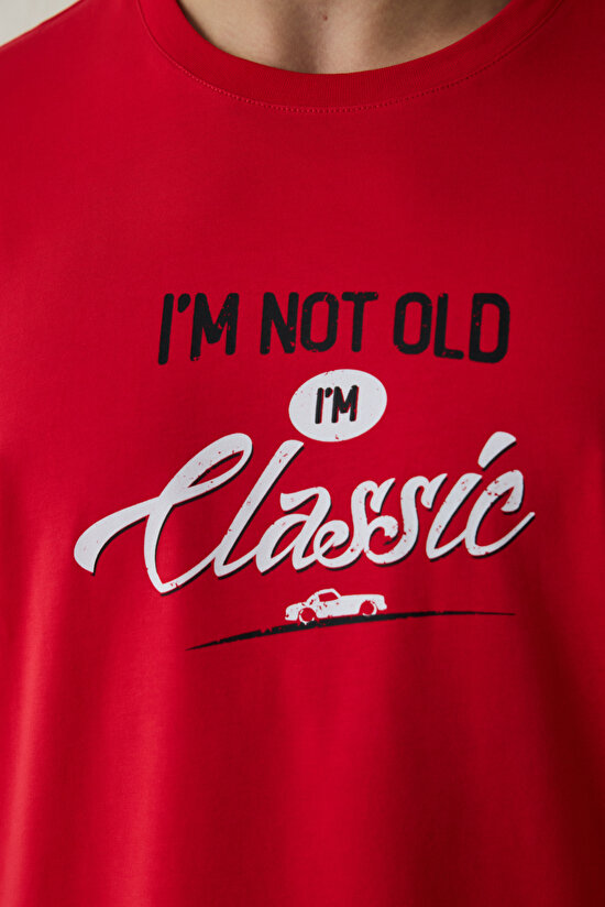 Erkek Klasik Slogan Baskılı Pamuklu Pijama Takımı Erkek Klasik Slogan Baskılı Pamuklu Pijama Takımı - 4