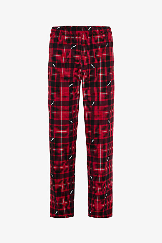 Erkek Klasik Slogan Baskılı Pamuklu Pijama Takımı Erkek Klasik Slogan Baskılı Pamuklu Pijama Takımı - 8