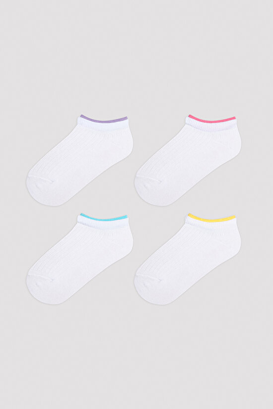 Girls Thin Striped 4in1 Liner Socks - 1