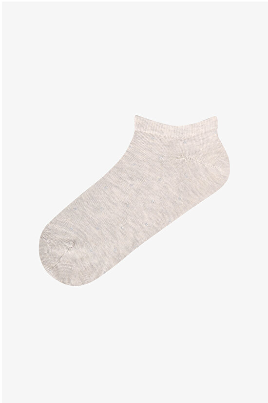 Light Grey Black Classic Polka Dot Cotton 5 Pack Liner Socks - 3