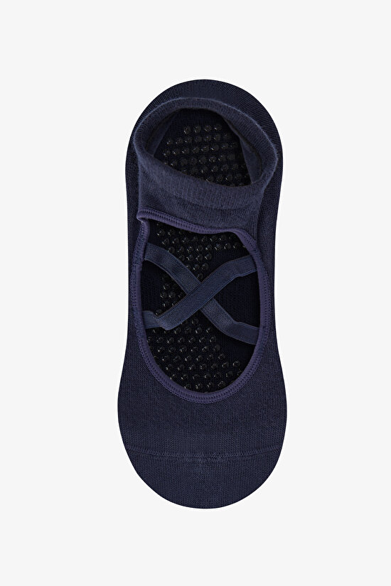Navy Cross Cotton Ballerina Socks - 2