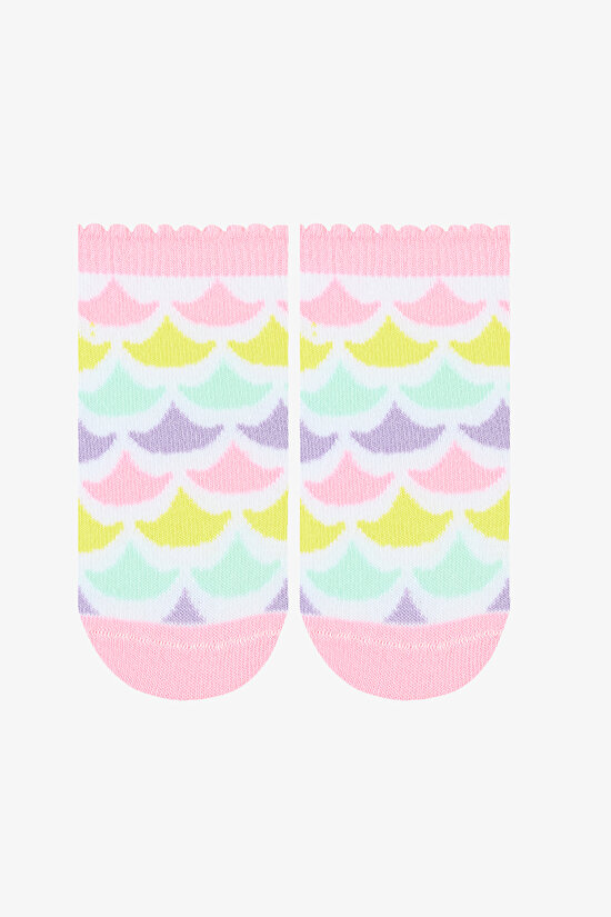 Kız Çocuk Mermaid Çok Renkli 4lü Patik Çorap - 3
