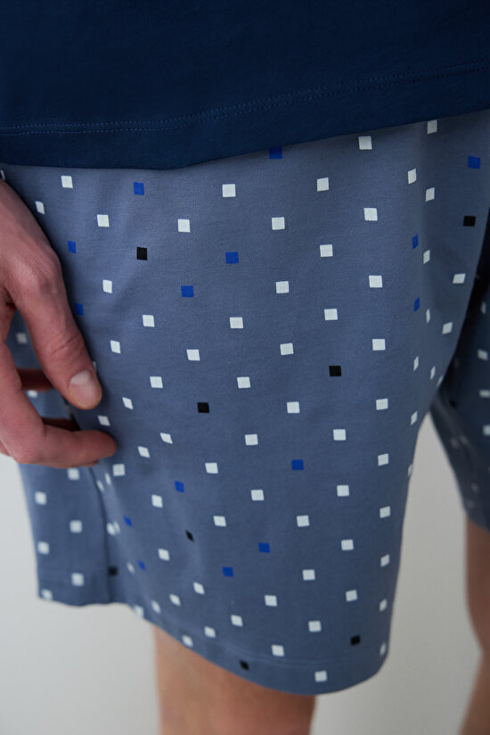 Erkek My Bed Şortlu Çok Renkli Pijama Takımı - 4