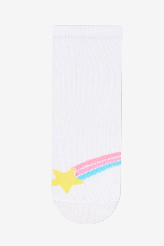 Kız Çocuk Unipan Çok Renkli 3lü Soket Çorap - 3