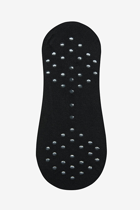 Leopard Cross Siyah Babet Çorabı - 3