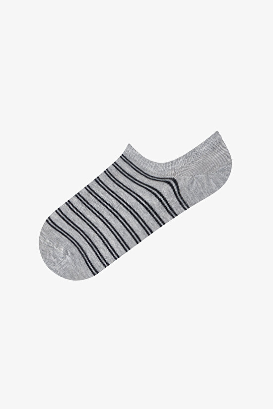 3 Pairs Seamless Toe Polka Dot & Stripe Patterned Sneaker Socks - 2