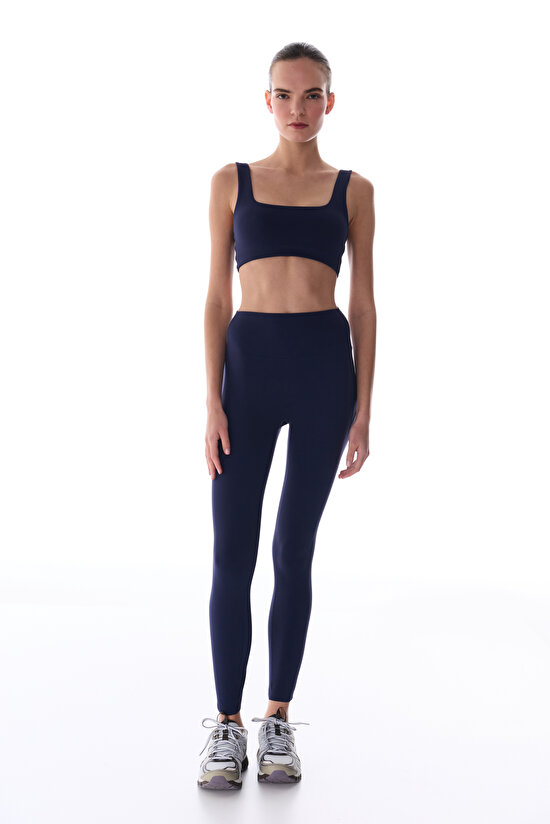 Navy Heart Shaping Leggings - 4