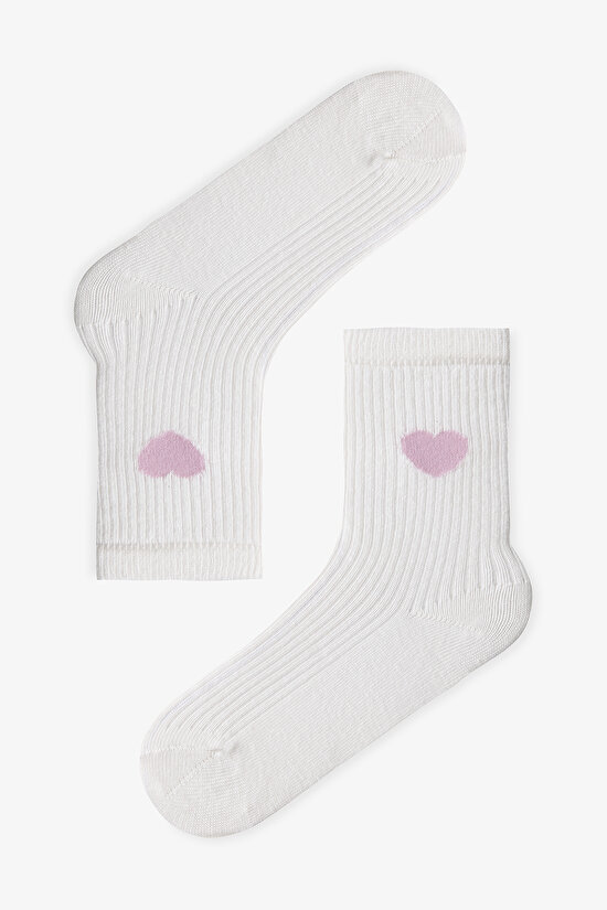 Kız Çocuk Colored Hearts 4'lü Tenis Soket Çorap - 2