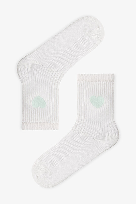 Kız Çocuk Colored Hearts 4'lü Tenis Soket Çorap - 4
