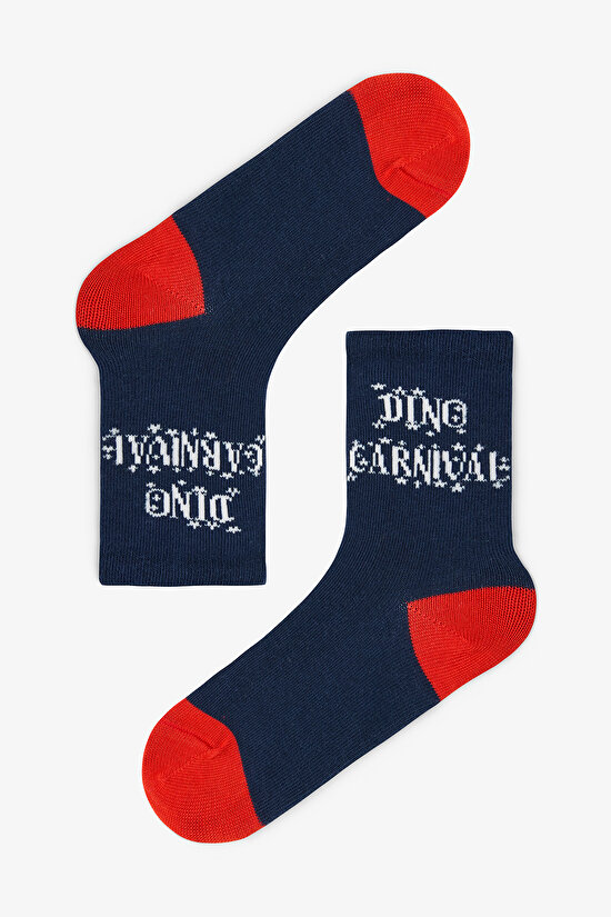 Erkek Çocuk Dino Carnaval Dinozor Desenli 3'lü Soket Çorap Erkek Çocuk Dino Carnaval Dinozor Desenli 3'lü Soket Çorap - 3
