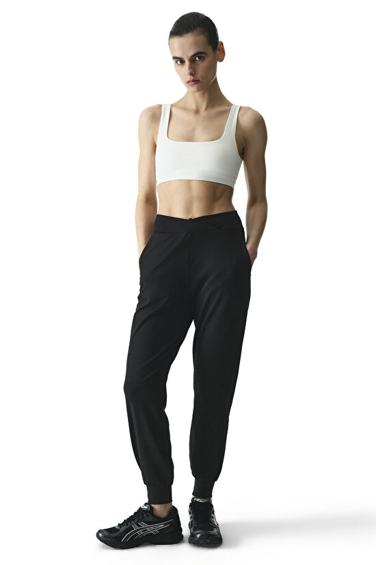 Black High-Waisted Sweatpants - 6