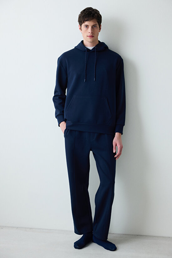 Erkek Timeless Navy Hoodie - 4