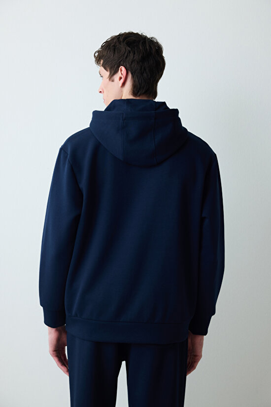 Erkek Timeless Navy Hoodie - 6