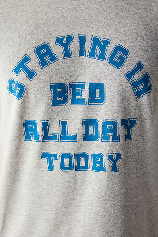 Erkek All Day Bed Yazılı Çok Renkli  Pijama Takımı - 3