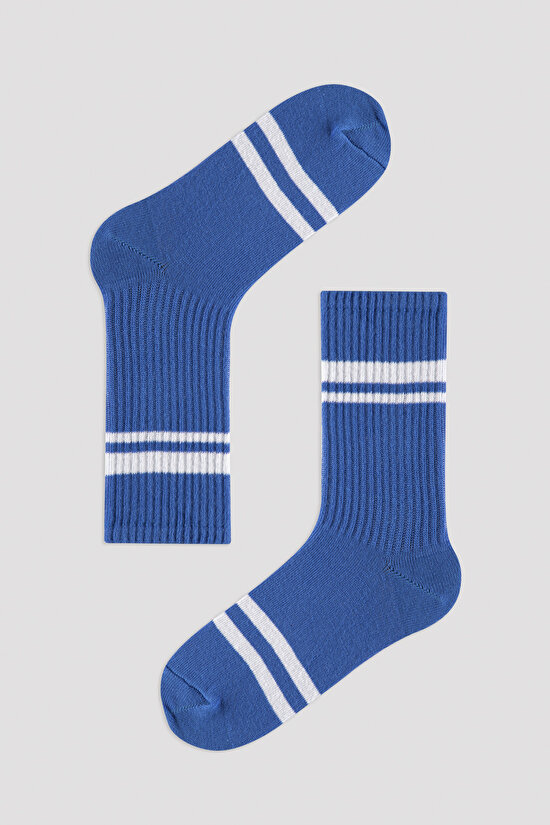 Mavi Erkek Çocuk Spor 2li Soket Çorap - 3
