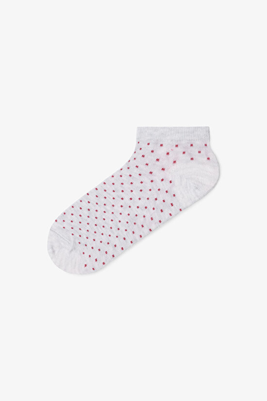 5 Çift Pamuklu Puantiye Desenli Patik Çorap - 3