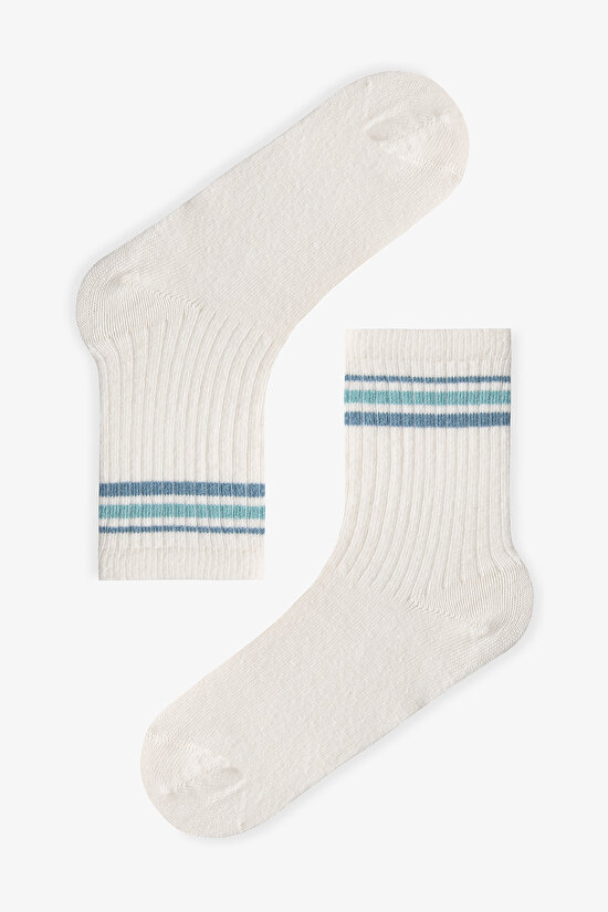Mavi Erkek Çocuk Zen Stripes 4'lü Soket Çorap - 5