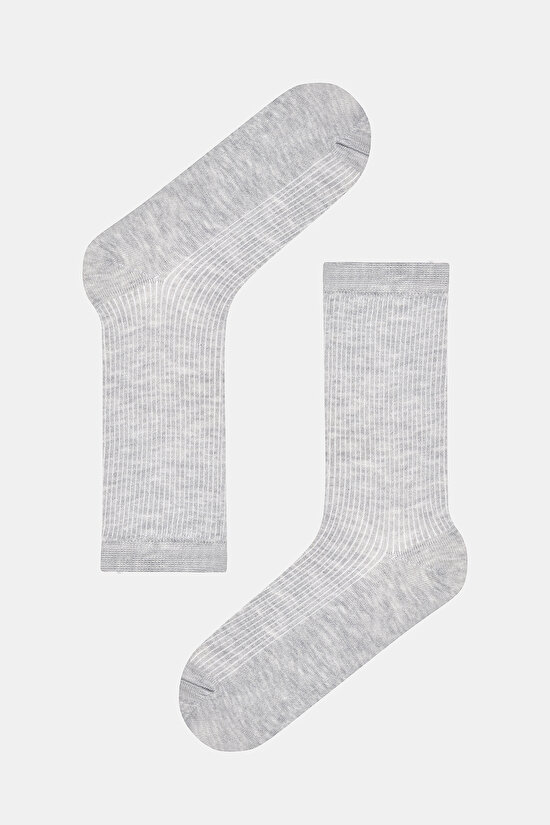 Basic Rib 3lü Soket Çorap - 4