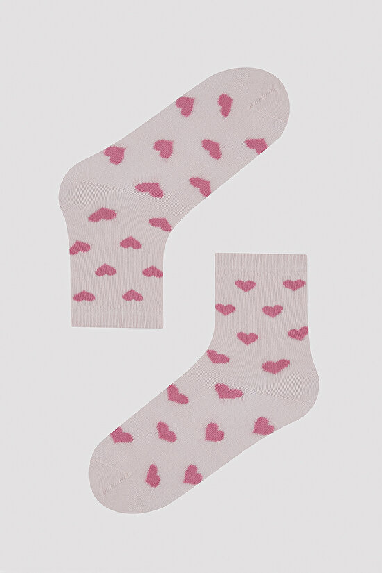 Kız Çocuk Çoklu Desen 4 lü Soket Çorap - 4