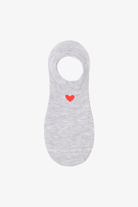 3 Pairs of Cotton Heart Patterned Sneaker Socks - 3