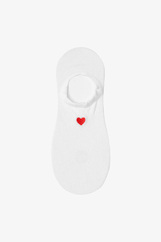 3 Pairs of Cotton Heart Patterned Sneaker Socks - 4