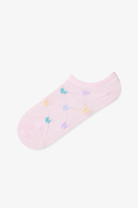 Multicolor Girls Vibrant Hearts 3in1 Liner Socks - 3